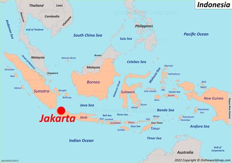 jakarta indonesia on world map